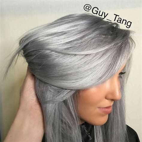 Trendy Silver Hair Color Ideas Metallic Hair Silver Hair Color Grey