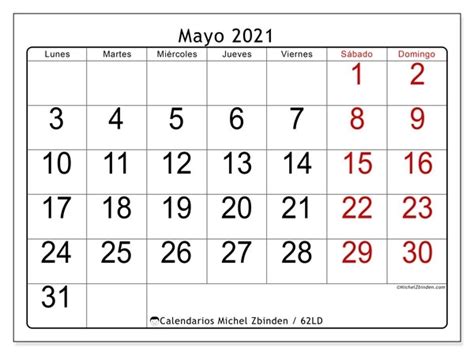 Calendario Mayo 2021 62ld Michel Zbinden Es Qualads