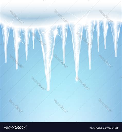 Icicles On A Blue Background Royalty Free Vector Image