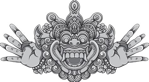 Desain Gambar Topeng Bali