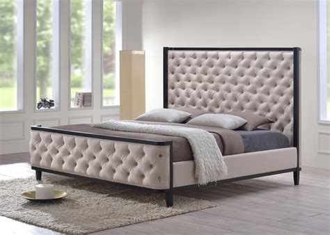 Luxeo Kensington King Size Tufted Upholstered Bed With Eco Friendly