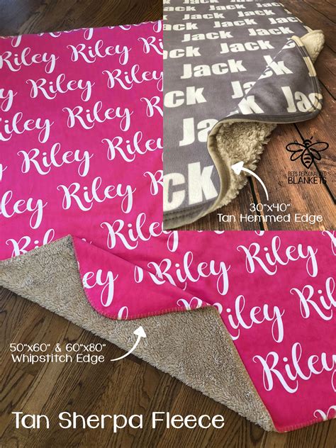 Personalized Blanket Large Print Name Blanket Personalize Etsy