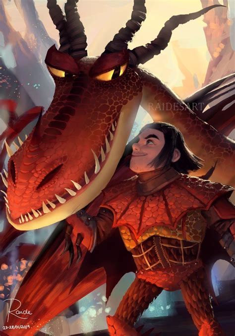 A Woman Is Standing Next To A Dragon