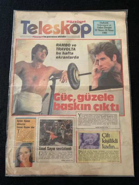 John Travolta Sylvester Stallone Cover Middle East Turkish Magazine