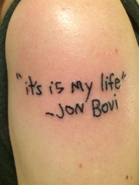 Bon Jovi Fan Gets Worst Tattoo That Reads Its Is My Life Jon