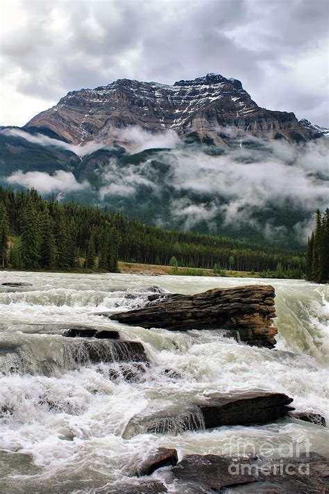 Athabasca Falls And Kerkeslin Mountain Photograph By Teresa Zieba