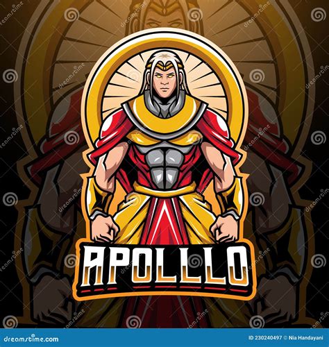 Apollo Esport Mascot Logo Design Stock Vector Illustration Of