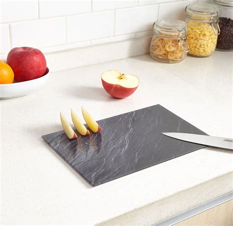 Glass Worktop Saver Kitchen Chopping Cutting Utensil Board Black Copper Slate Ebay