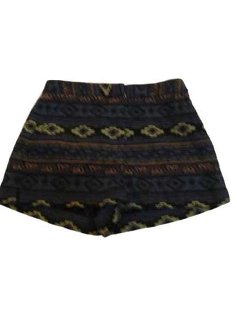 Bcbg 80s Aztec Print Shorts Mid Thigh Blue Size 4 Sku Etsy