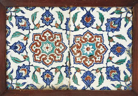 Two Iznik Pottery Tiles Ottoman Turkey Circa Christie S