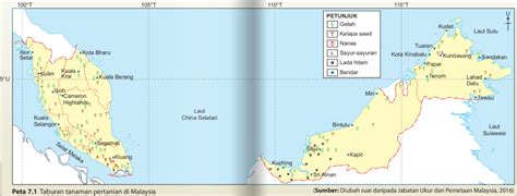 Peta Taburan Tanaman Pertanian Di Malaysia Elisaseutro
