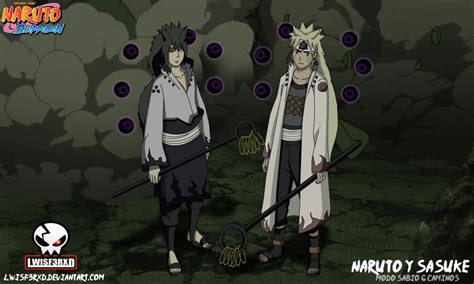 Naruto Y Sasuke Modo Sabio Caminos By Lwisf Rxd On Deviantart Naruto Art Naruto Anime