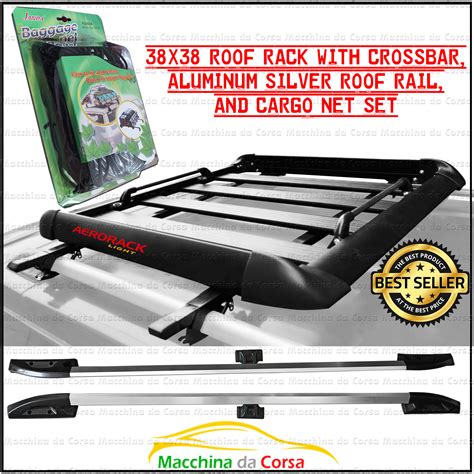 Aerorack 2nd Logo Black Roof Rack Basket 38x38 And Clamp To Roof Rail