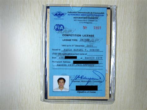 Do you have dreams being the next dale earnhardt? Ever wonder what a Philippine competition license looks like?
