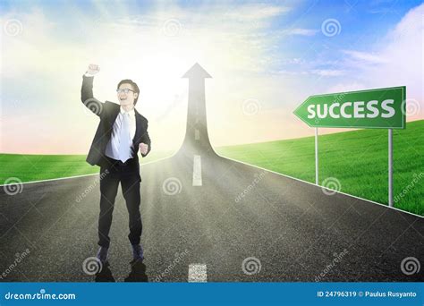 Businessman On The Road To Success Stock Image Image Of Business