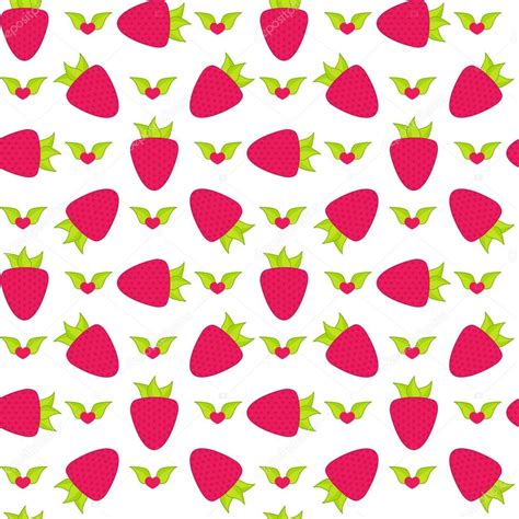 White blown vinyl is proving very popular again. Seamless vector pattern. Cute abstract strawberry with leaves in flat style. Cartoon element for ...