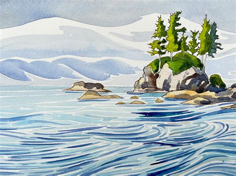 Painting Swirling Seas In Watercolour A Free Tutorial — Andrea England