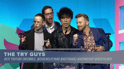 The Try Guys Win Best Youtube Ensemble Shorty Awards 2019 Youtube