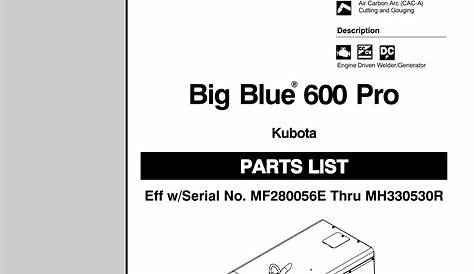 Miller BIG BLUE 600 PRO User manual | Manualzz