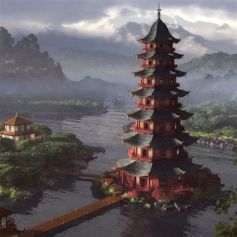 Chinese Pagoda Wallpapers Top Free Chinese Pagoda Backgrounds