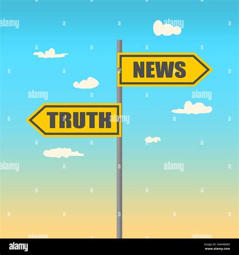 Road Signs With News And Truth Text Pointing In Opposite Directions