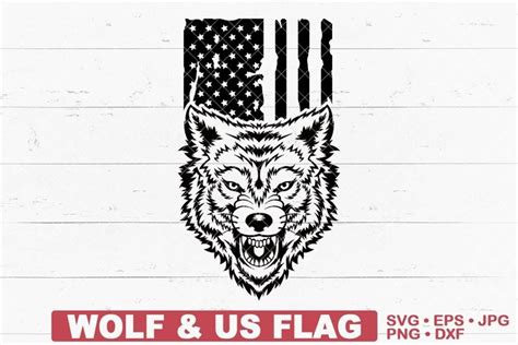 Wolf And And Us Flag Svg Wolf Png Wolves Wolf Head Wild