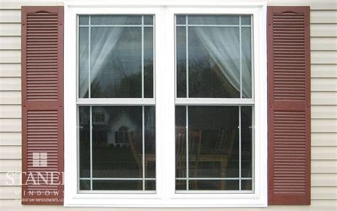 White Double Hung Windows With Modified Single Prairie Metal Grids