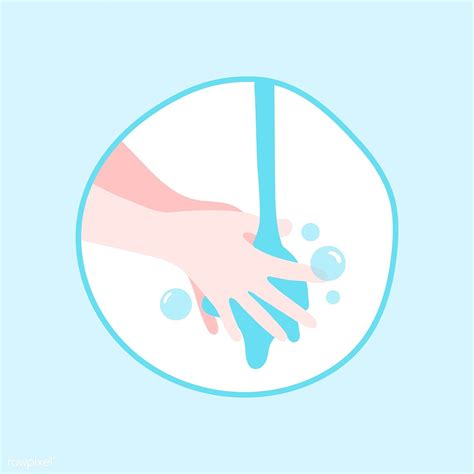 Washing Hands With Soap And Water Vector Free Image By