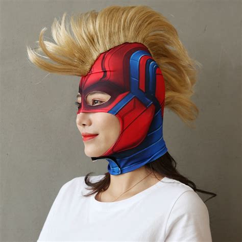 Captain Marvel Helmet Cosplay Mask Carol Danvers Superhero