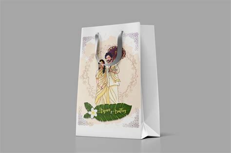 In custom design based on the design input from the customer. South Indian Mallu Wedding Invitation Card Cover Design on Behance