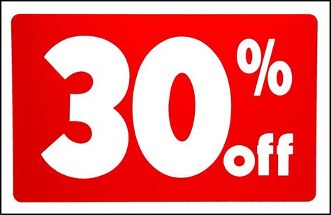 30 Off Sale Sign Business Retail Store Shopping Message Signs Durable