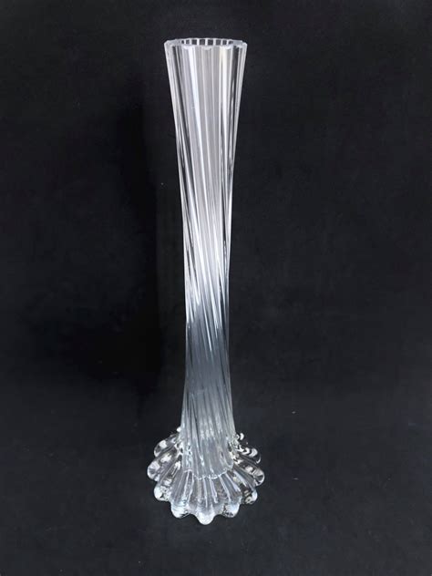 Glass Twist Bud Vase Clair Modern Mid Century Tall Stretch Etsy Australia