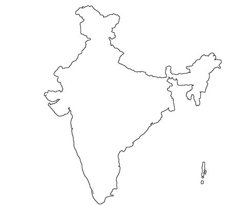 Map Of India Outline Clipart Nepal