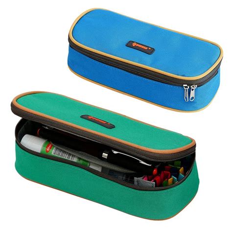 Ipow Big Capacity Pencil Case Sturdy Canvas Pen And Pencil Box Double
