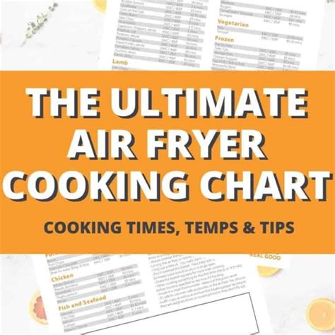 Air Fryer Cooking Chart Printable Printable World Holiday