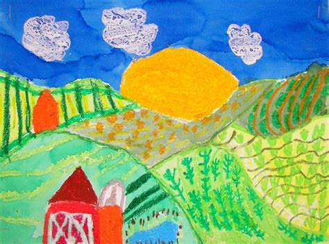 Grant Wood Farms | Art lessons, Landscape art lessons, Art lessons for kids