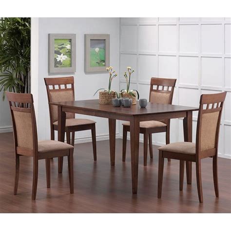 Mix And Match Dining Room Set With Upholstered Back Chairs Walnut By