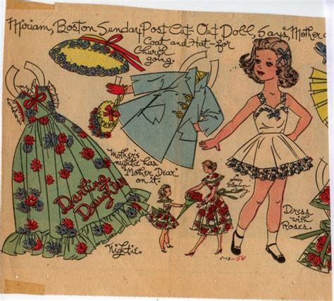 MIRIAM Paper Doll In Boston Sunday Post Newspaper 5 15 1956 By Lucy