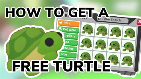 How To Get A Free Pet Turtle In Adopt Me Roblox Youtube