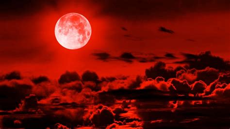 Moon In Red Clouds Sky Background During Nighttime Hd Red Wallpapers Hd Wallpapers Id