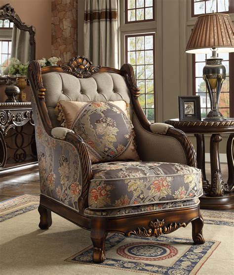Hd 1623 Homey Design Upholstery Living Room Set Victorian European
