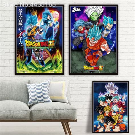 Shop affordable wall art to hang in dorms, bedrooms, offices, or anywhere blank walls aren't welcome. Series Dragon Ball Z Poster Goku Fighting Japan Anime Posters and Prints Wall Art Picture for ...