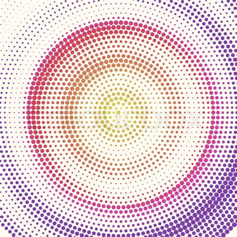 Radial Halftone Pattern From Colored Stock Vector Colourbox