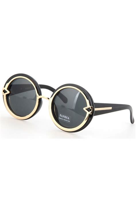 Alloy Splice Round Black Frame Sunglasses Sunglass Frames White Sunglasses Sunglasses
