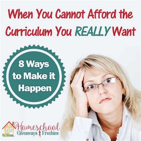 When You Cannot Afford The Curriculum You Really Want 8 Ways To Make