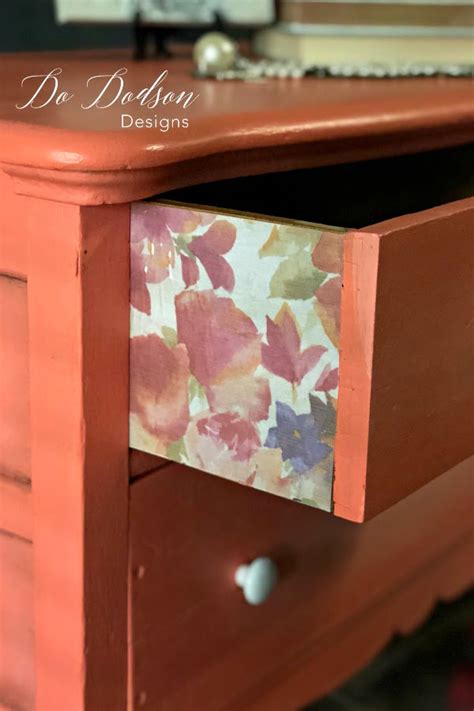 How To Decoupage On Wood Furniture With Wallpaper Do Dodson Designs