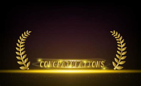 Congratulations Gold Luxury Trophy 17655074 Vector Art At Vecteezy