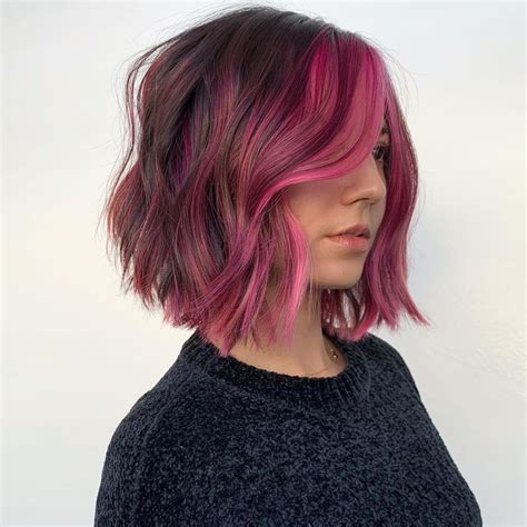 Pink Hair Streaks Pink Ombre Hair Hair Color Pink Hair Inspo Color