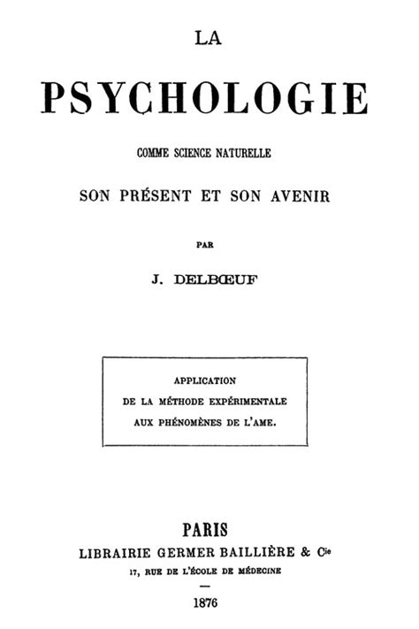 The Project Gutenberg Ebook Of La Psychologie Comme Science Naturelle