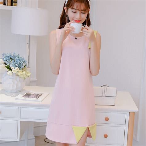 korean cute slim show thin sleeveless dress summer dress women clothing patchwork bodycon dress